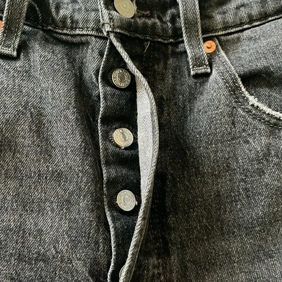 Levi’s Ribcage Straight Ankle buttonfly black denim jeans waist 30 - Picture 8 of 16